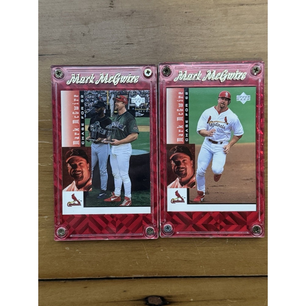 Mark McGwire Upper Deck Chase for 62 Cards 4/30 & 24/30 Cardinals Lot 2